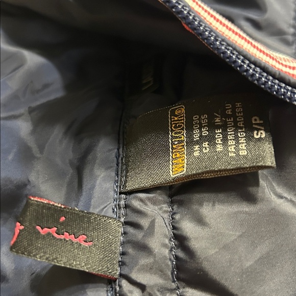 Pearly Vine puffer vest ,women Small.Blue,pink straight ribbon,tassel,Maggie May - Picture 14 of 16